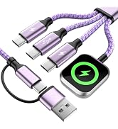 Travel Essentials Multi Charging Cable for iWatch Charger, 4in2 3 X USB C Cable Multiple Charger ...