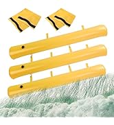 3 Pack PVC Flood Barriers Bags, 72 x 14 Inch Inflatable Flood Barriers for Home Water Barrier Bag...