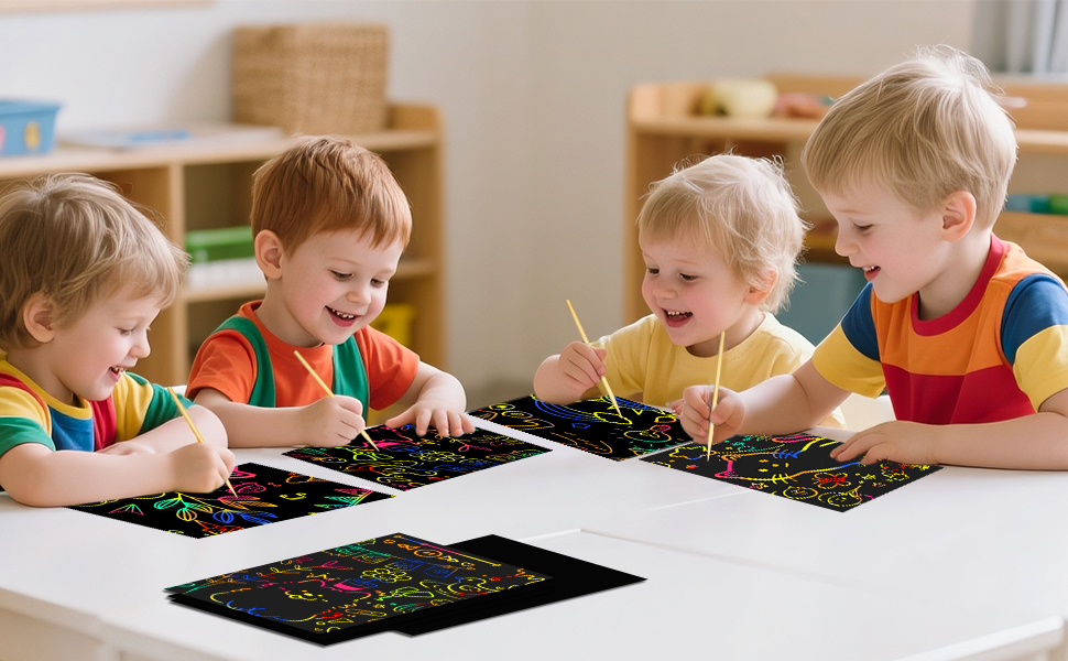 Rainbow Scratch Art Paper