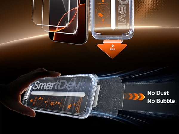 SMARTDEVIL HD Clear Screen Protector for iPhone 16 Pro Max and iPhone 16 Pro
