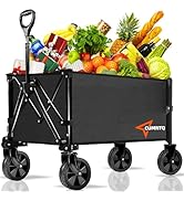 CUMNTQ CUMNTQ Wagons Carts Foldable, 350lbs Weight Capacity Collapsible Wagon with All-Terrain Wh...