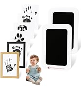 echosari Inkless Baby Hand and Footprint Kit with Picture Frame, 2 Pack Mess Free Ink Pad for New...