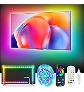 MORIACC TV LED Backlight, RGB LED Lights for TV for 23-43 inch, 9.84ft LED Strip Lights for TV Ba...