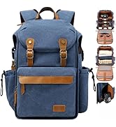Padwa Lifestyle Blue Canvas Camera Backpack - Professional DSLR &amp; UAV Camera Bag,Anti Theft Camer...