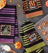 DII Witchful Thinking Collection Halloween Kitchen Décor, Dish Towel Set, 18x28, Hocus Pocus