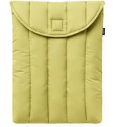 Puffy Quilted Laptop Sleeve 13-14 Inch Soft Padded Flap Protective Carrying Case for MacBook (Mus...