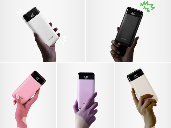 portable charger with built in cables