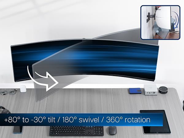 Single Ultrawide Monitor Wall Mount