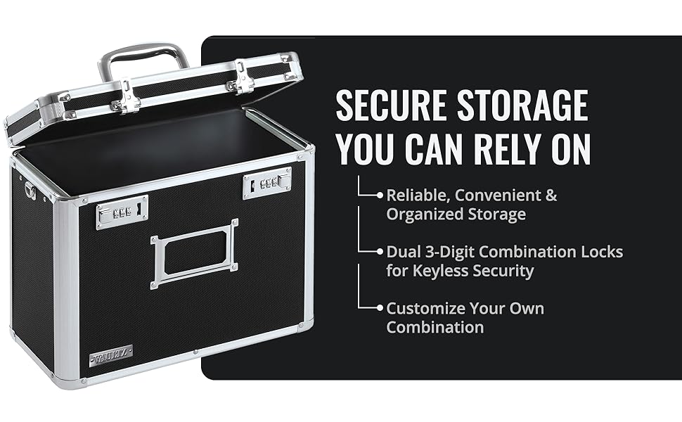 Secure Storage You Can Rely On! Dual 3-Digit customizable combination locks for keyless security