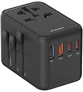 ELEGRP Universal Travel Adapter, 65W Fast Charger International Travel Power Adapter with USB C P...