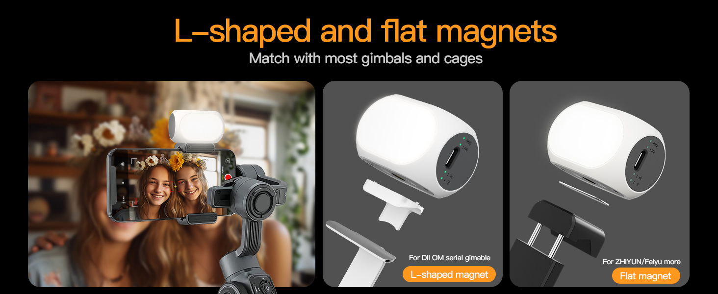 Magnetic selfie light for phone