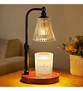 Black Walnut Candle Warmer Lamp with Timer Dimmable,Birthday Gifts for Women,Adjustable Height Wa...