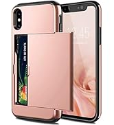 SAMONPOW for iPhone X/XS Case Wallet Card Holder for iPhone 10 Case Wallet Card Holder Heavy Duty...
