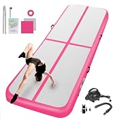 Inflatable Gymnastics Mat 10ft/13ft/16ft/20ft/ Air Tumbling Track Mats 4/8 inches Thick for Home ...