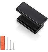 KNOBWELL 10 Pack Matte Black Solid Cabinet Knobs Overall Length 1-1/2 Inch Single Hole Kitchen Ca...