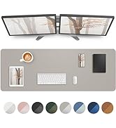 Leather Desk Pad Protector,Mouse Pad,Office Desk Mat, Non-Slip PU Leather Desk Blotter,Large Desk...