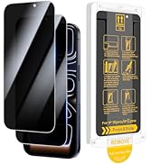 Ruky for 2 Pack iPhone 16 Pro/iPhone 17 / iPhone 17 Pro Privacy Screen Protector, Easy Installati...