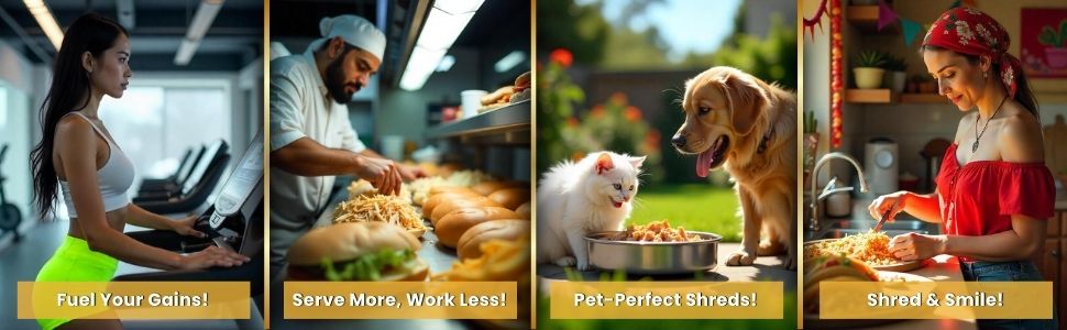 Versatile usage our chicken shredder makes you life easier!