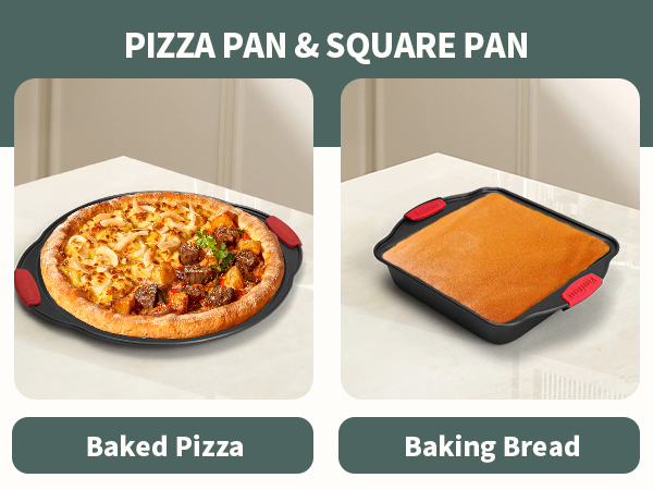 11 inches pizza pan &amp; 9in square cake pan