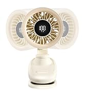 TRILINK Clip on Fan, Small USB Desk Fan with Rechargeable Battery, Oscillation, Timer, Stepless S...