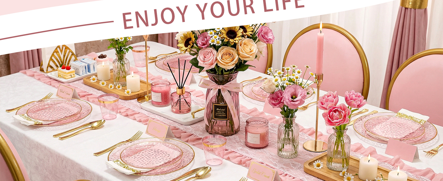 pink plates