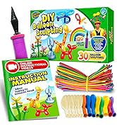 DIY Balloon Animal Kit for beginners. Twisting & Modeling balloon Kit 30 + Sculptures,100 Balloon...