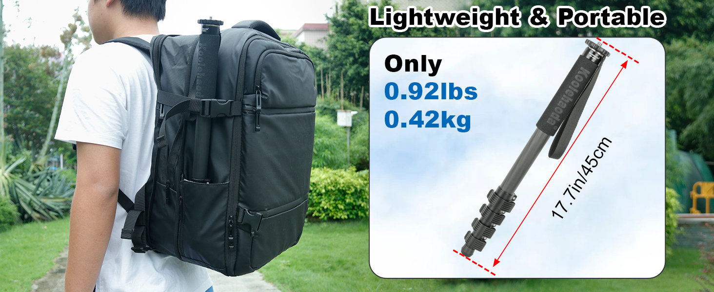 Camera Monopod Stand, Carbon Fiber Photography Monopod Portable Travel Unipod Stick Pole