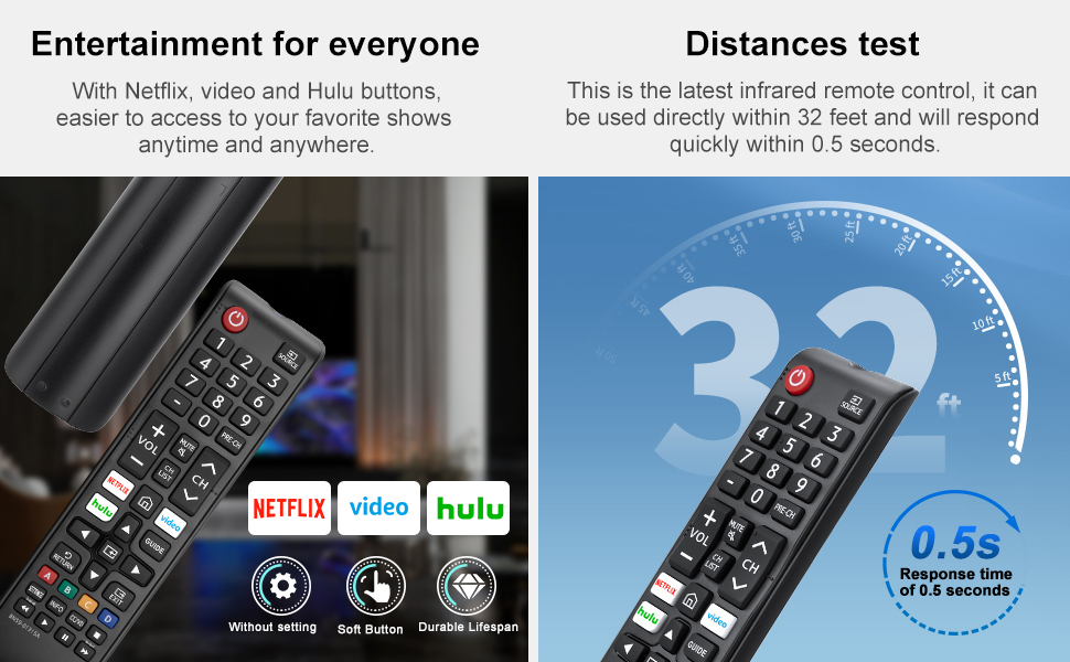 Universal Remote for All Samsung TV Remote, Replacement for All Samsung Smart TV