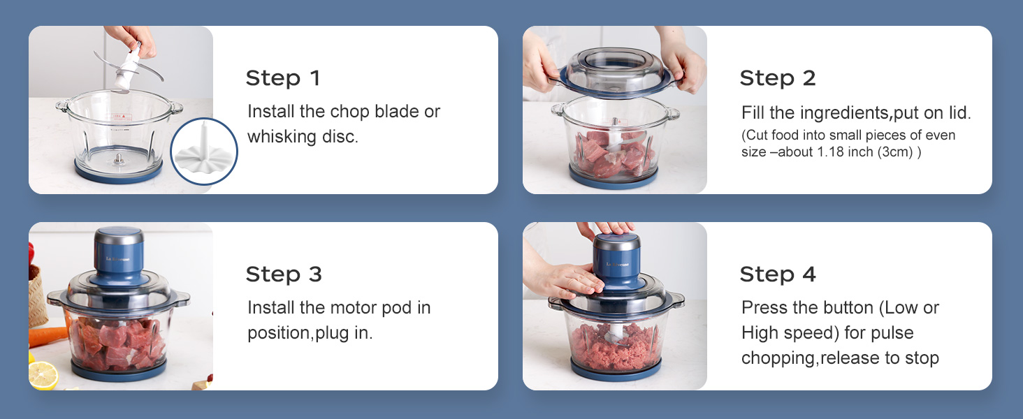 operate the food processor