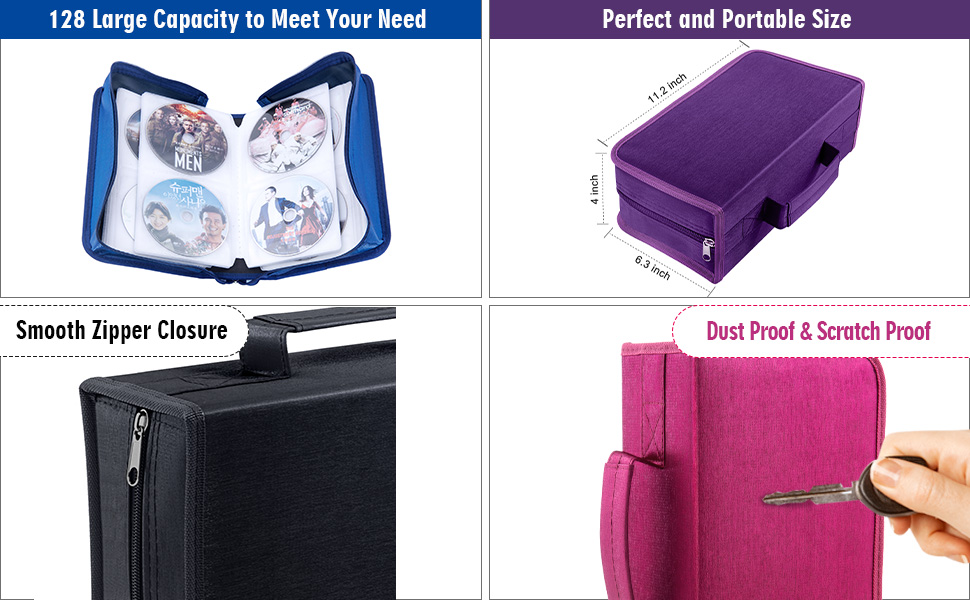 128 DVD Case Wallet Holder