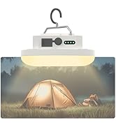 10000mAh Rechargeable Hanging Tent Light with Magnet, Portable 30W 4000LM LED 3 Color Lighting Mo...
