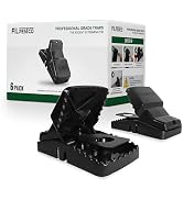Filpestco Set of 6 Professional Grade Extra Large Rat Snap Traps, Mouse Trap, Reusable Trap, Heav...