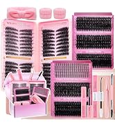 Lash Clusters Kit Eyelash Clusters Kit 3D Effect Cluster Eyelash Extensions Large Pack Cat Eye La...