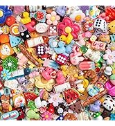 RQAYE DIY Cute charms for bracelets Resin Charms for DIY Keychain &amp; Jewelry Making – Mini Fruit,C...
