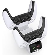 PS5 Controller Charger, YAEYE PS5 Charging Station Dock with LED Indicator, Safety Chip Protectio...