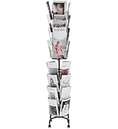 VEVOR Greeting Cards Display Rack, 32 Pockets Rotating Postcard Brochure Display Stand, 360° Spin...