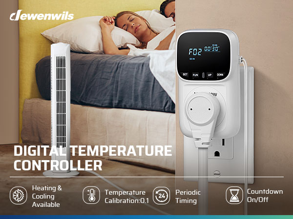 Digital Temperature Controller Thermostat Outlet