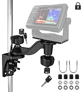 VINmounts Anti-Theft Heavy Duty Aluminum Swing Arm Fish Finder Mount,360° Rotation Depth Finder M...