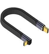 Poyiccot USB C Cable Short (5inch), 40Gbps USB C Cable, 240W USB C to USB C Cable, 90 Degree USB ...