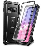 Dexnor for Samsung Galaxy S10+ Plus Case, [Built in Screen Protector and Kickstand] Heavy Duty Mi...