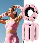 Wrist Ankle Weights for Women Men, Leg Arm Wrist Weights Bangles 1lb*2 2lb*2 Wearable Weights Pil...