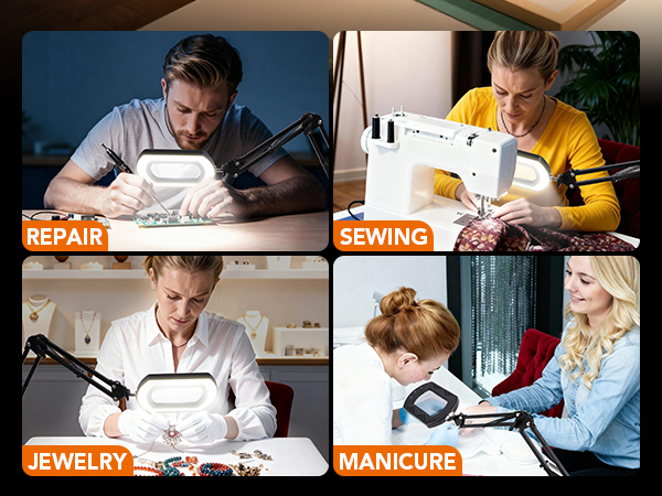 magnifying glass with light hands free