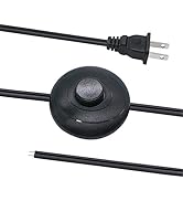 TWTADE Foot Switch Floor Foot Inline Pedal Push Switch with Wire Plug Round Lamp Light Foot Contr...