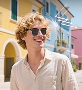 voogil Smart Glasses for Men &amp; Women, Built-in Mic &amp; Speakers Bluetooth Audio Glasses, Blue Light...