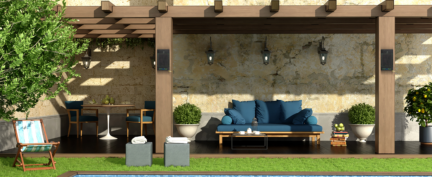 outdoor speaker covers heavy duty water sun sand protection UV 50 snug fitting dust double stitch