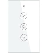 MOES WiFi RF Smart Light Dimmer Switch, Smart Life/Tuya APP Relay Status Backlight Switch Off RF ...