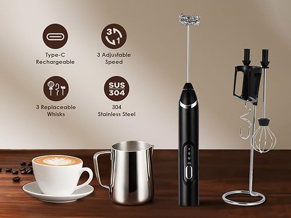 milk frother black