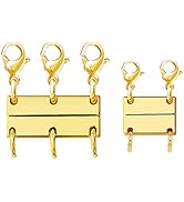 2 Pack Necklace Layering Clasps with Magnetism, Anglecai Magnetic Jewelry Layered Clasps Necklace...