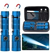 Small Tactical Flashlights 20000 High Lumens - 1500 Meters Long Beam Super Bright LED Magnetic Fl...