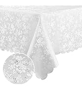 smiry Rectangle Table Cloth, Waterproof Heavy Duty Vinyl Tablecloths, Wipeable Washable Table Cov...